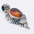 Amber Pendant | Handcrafted Sterling Silver 950 & Natural Amber