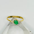 Anillo de esmeralda y diamantes certificados de oro de 18 quilates