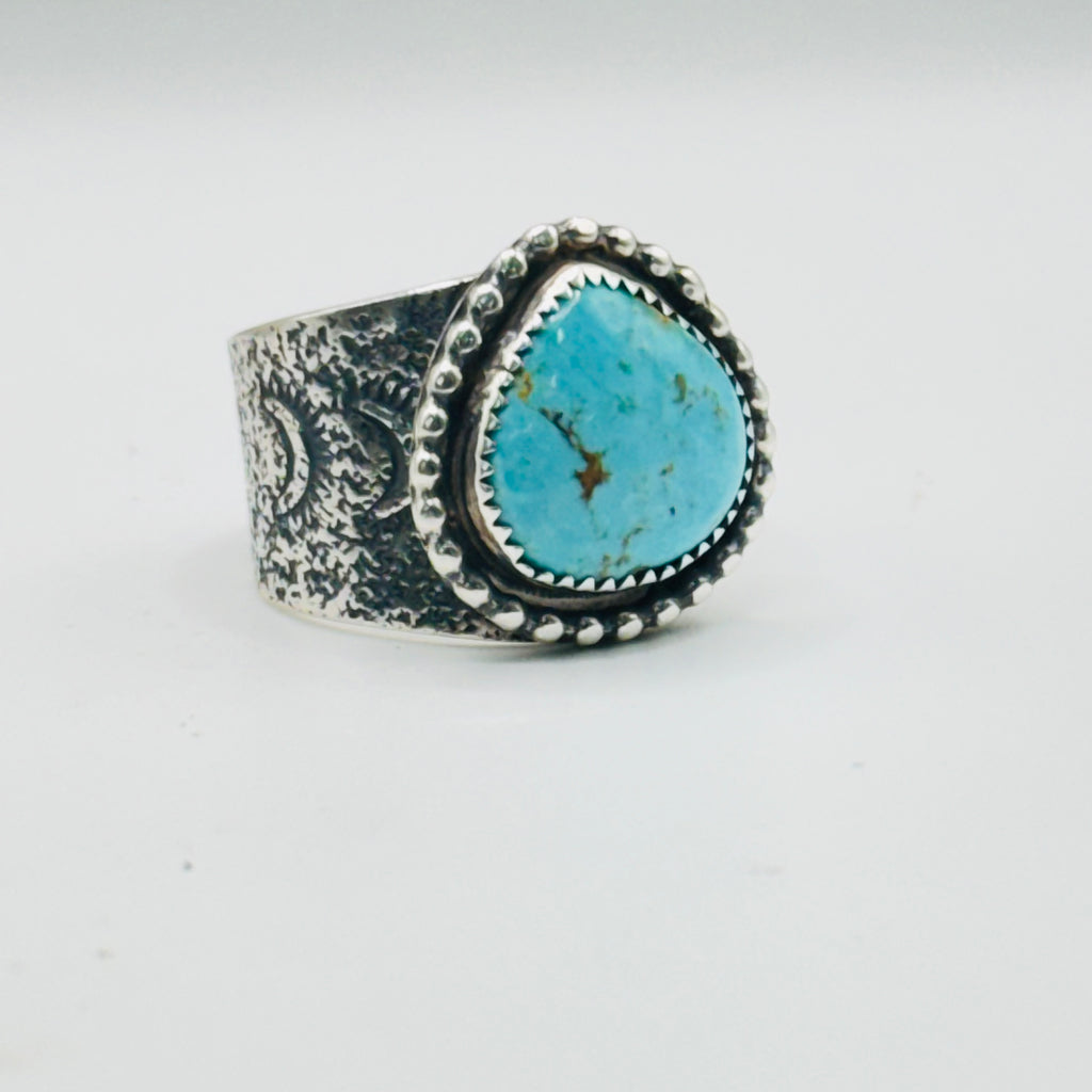 Handmade Turquoise Ring | 950 Sterling Silver