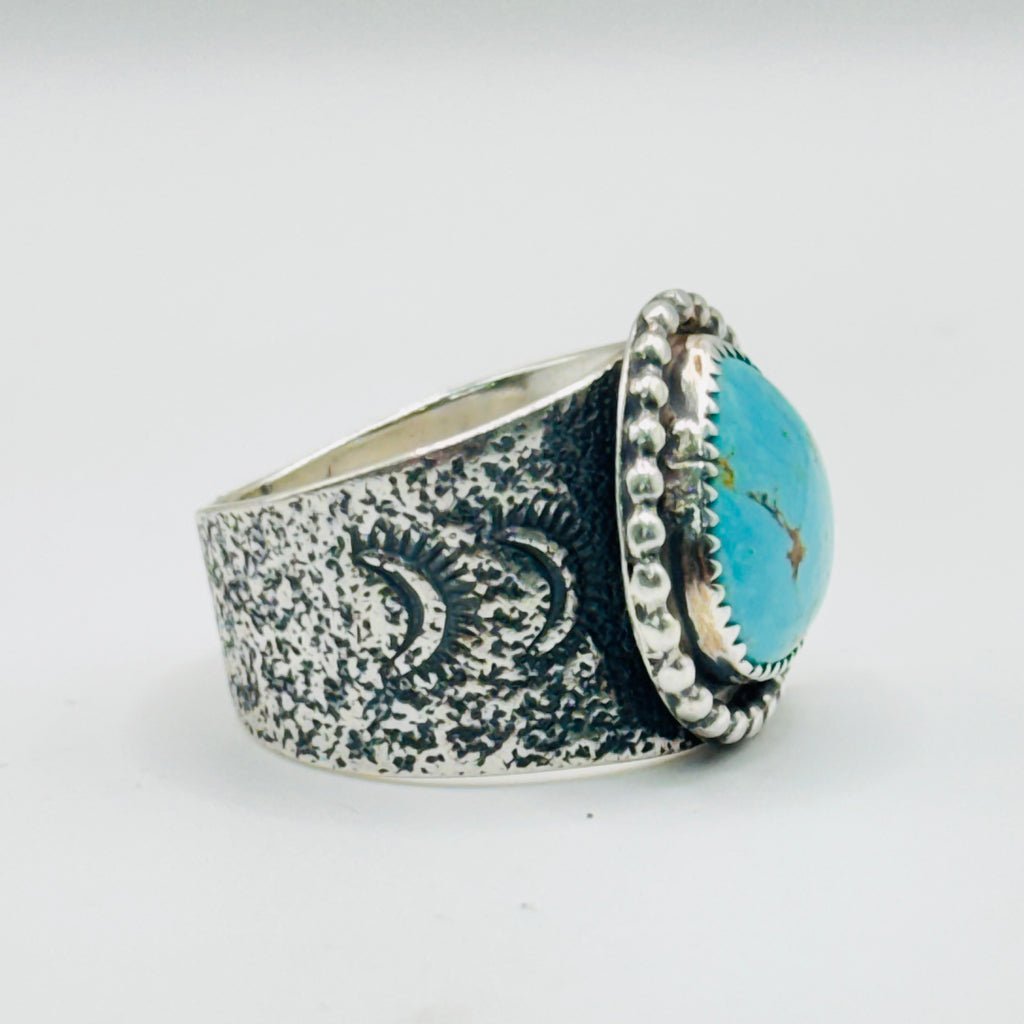 Handmade Turquoise Ring | 950 Sterling Silver