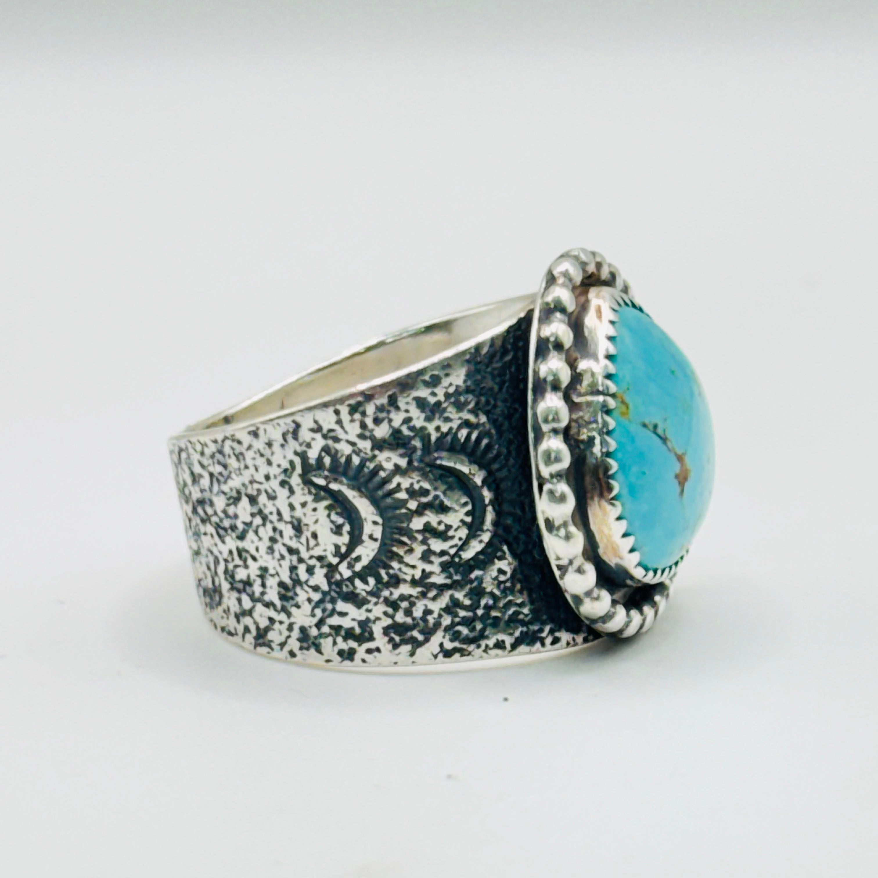 Handmade Turquoise Ring | 950 Sterling Silver