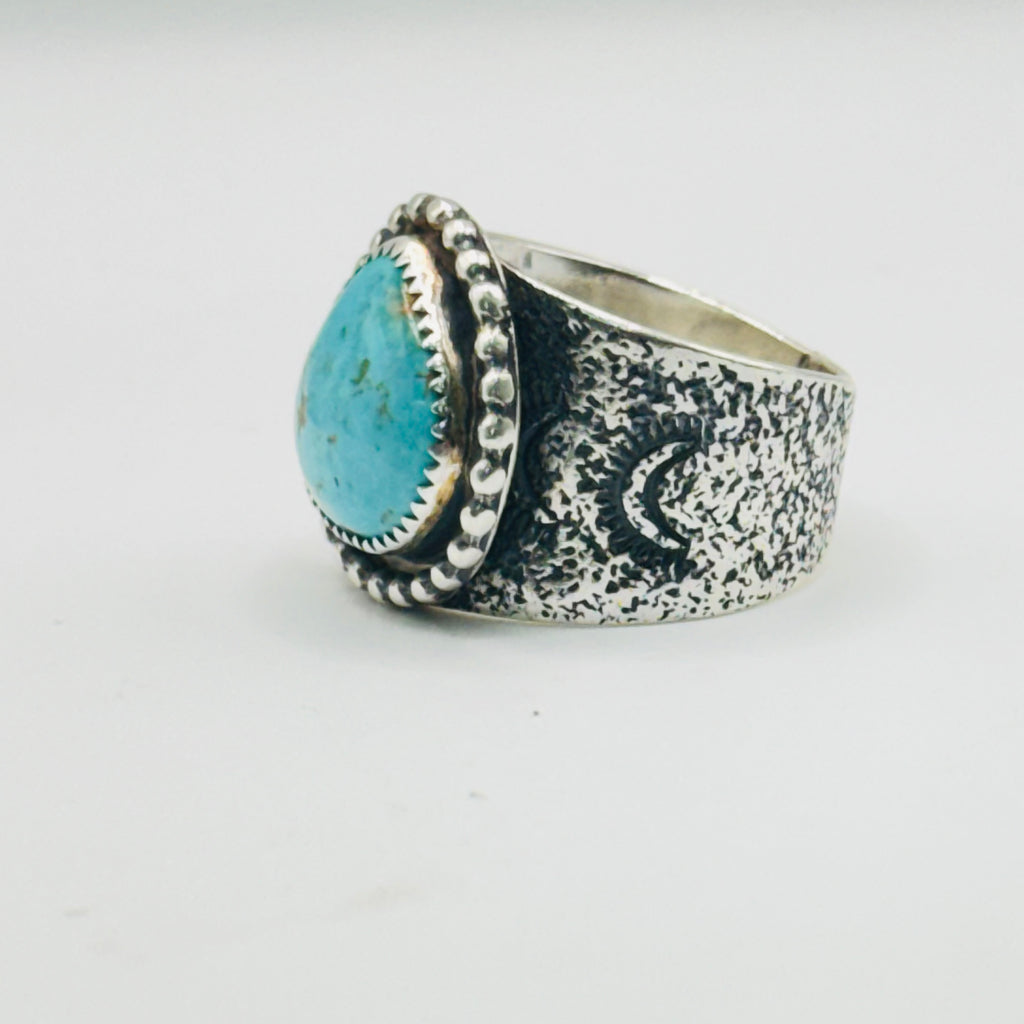 Handmade Turquoise Ring | 950 Sterling Silver