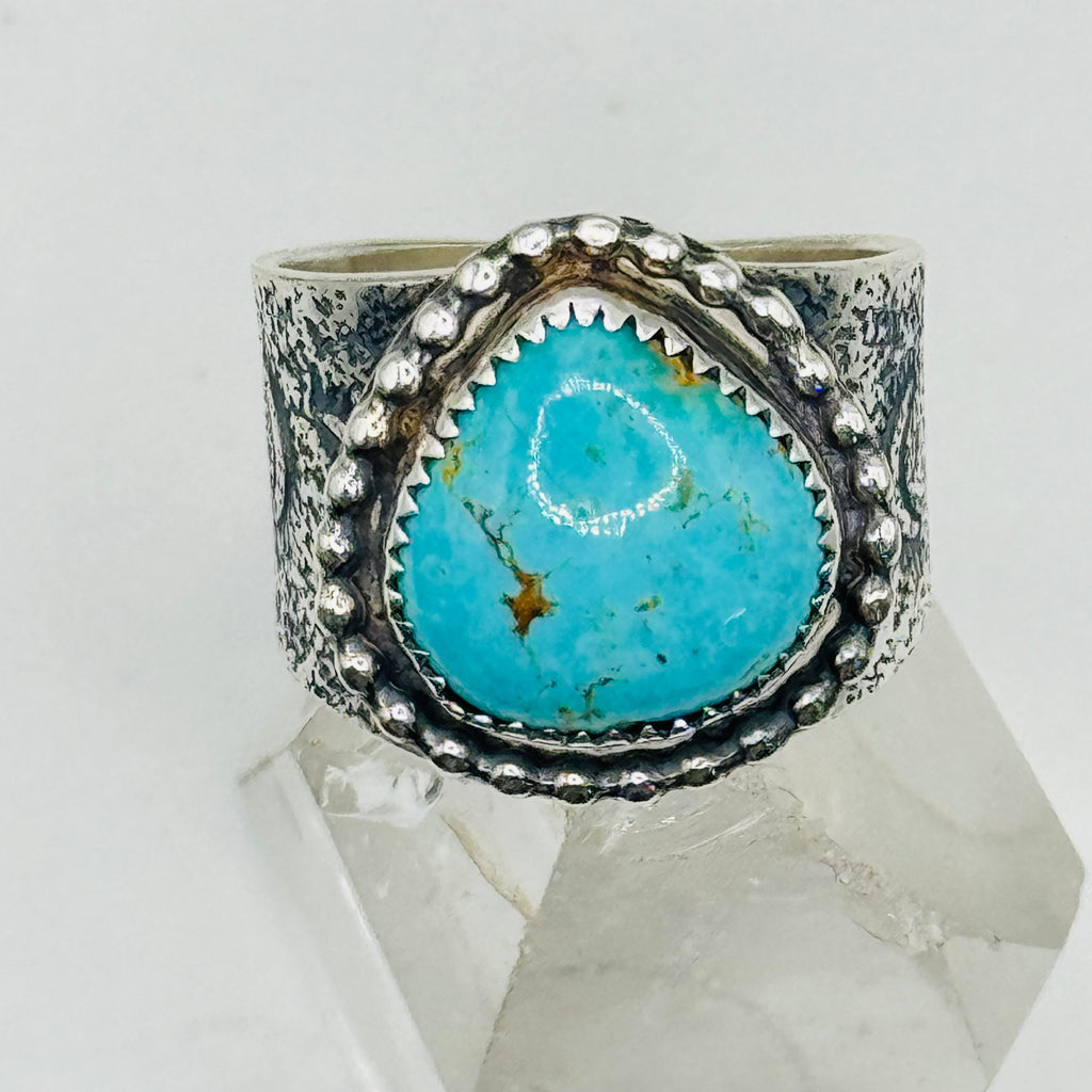 Handmade Turquoise Ring | 950 Sterling Silver