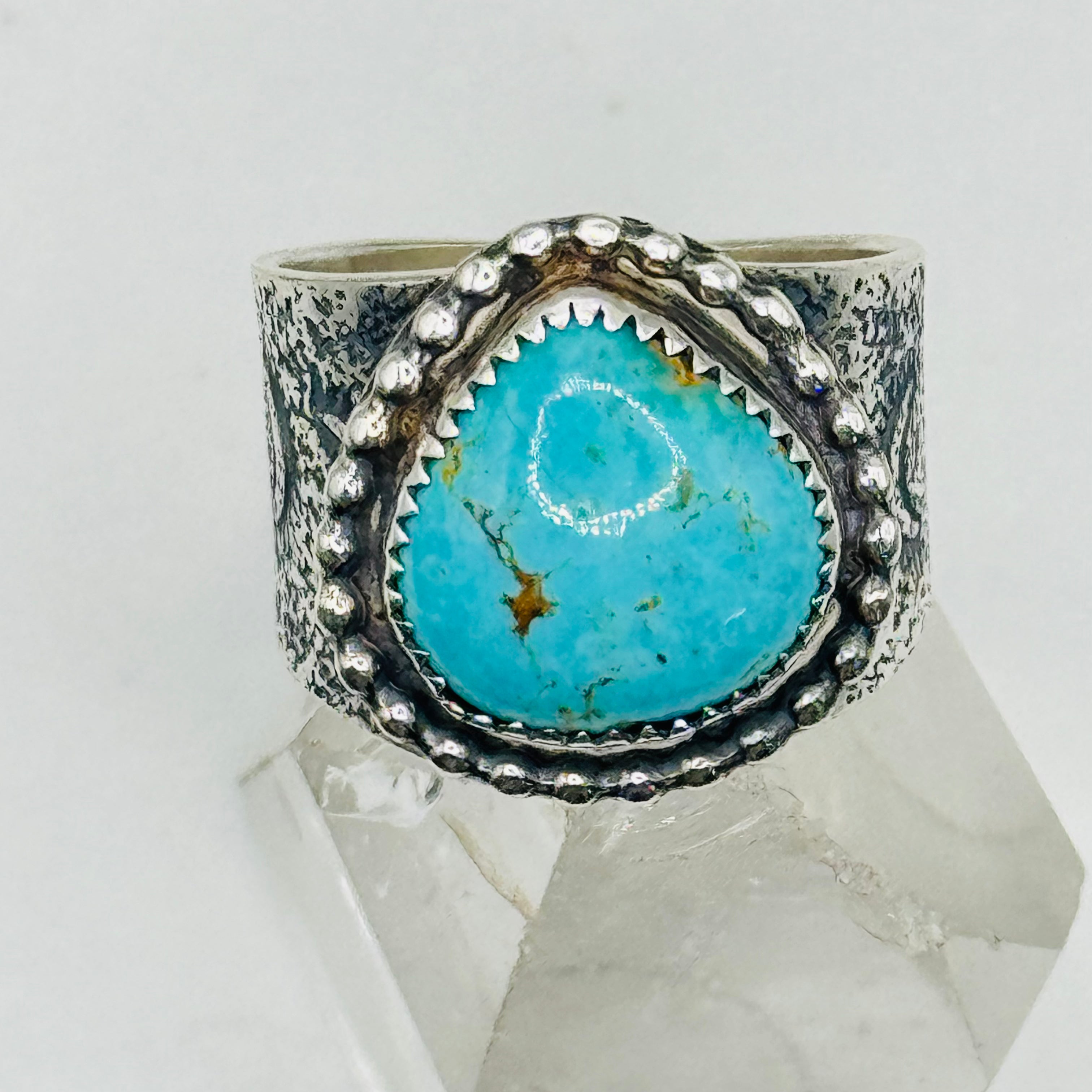 Handmade Turquoise Ring | 950 Sterling Silver
