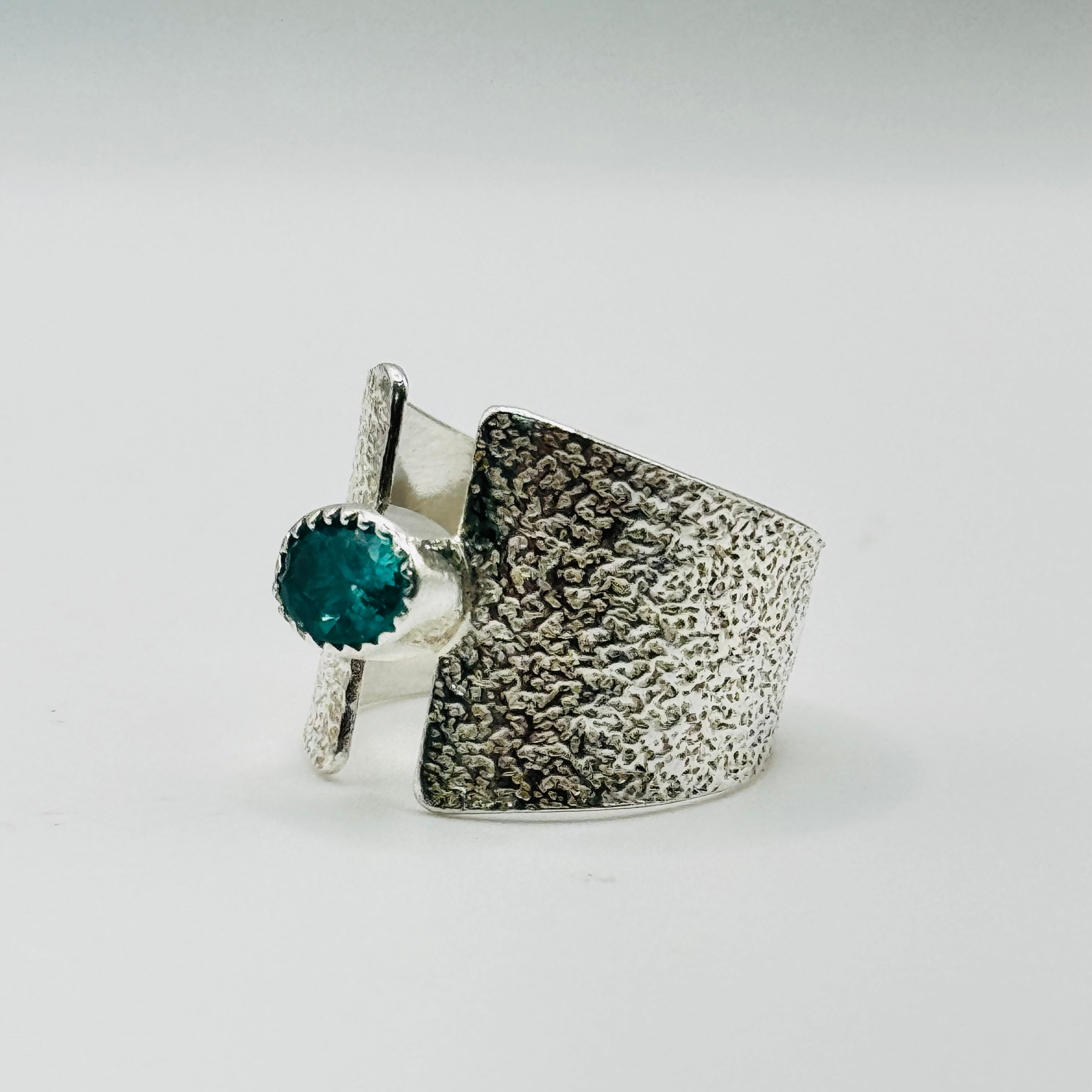 Delicate Apatite Ring | Handmade 950 Sterling Silver