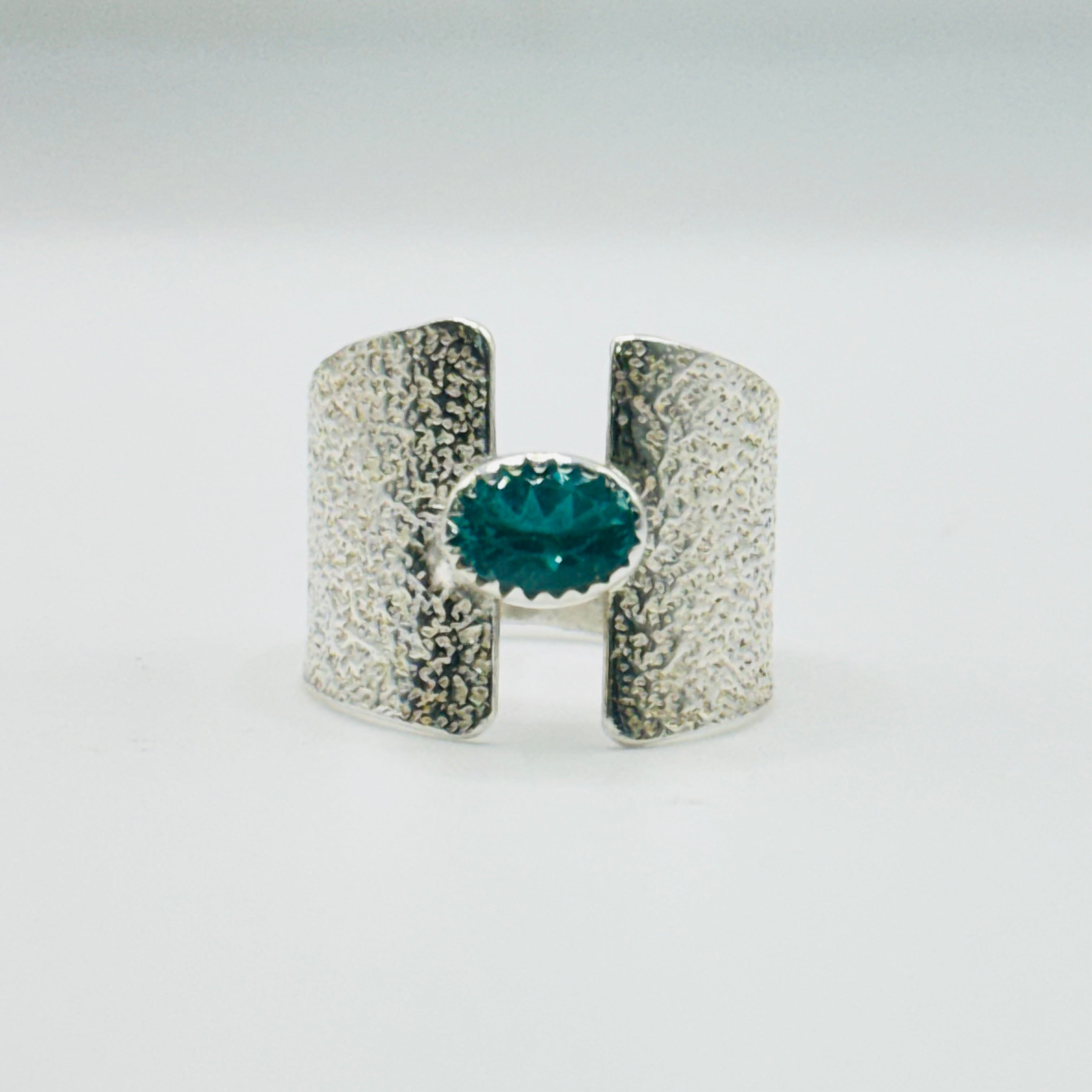 Delicate Apatite Ring | Handmade 950 Sterling Silver