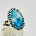 Classic Larimar Ring | Handmade 950 Sterling Silver