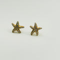 Starfish Earrings | 10K Gold & Swarovski crystal