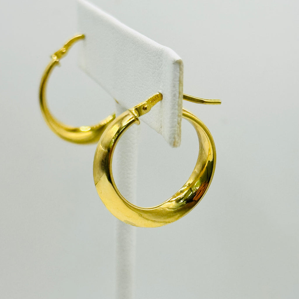 Designer Gold Hoop Earrings | 10K Gold