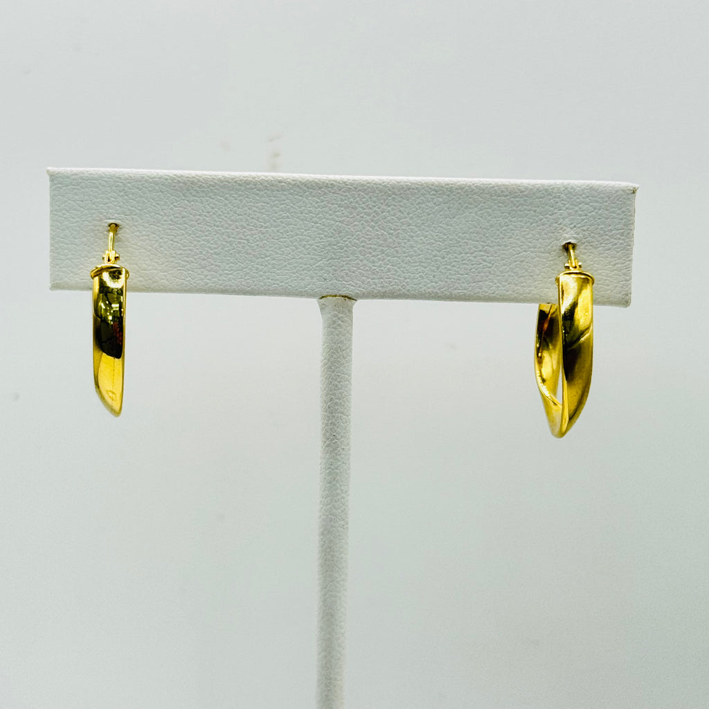 Designer Gold Hoop Earrings | 10K Gold