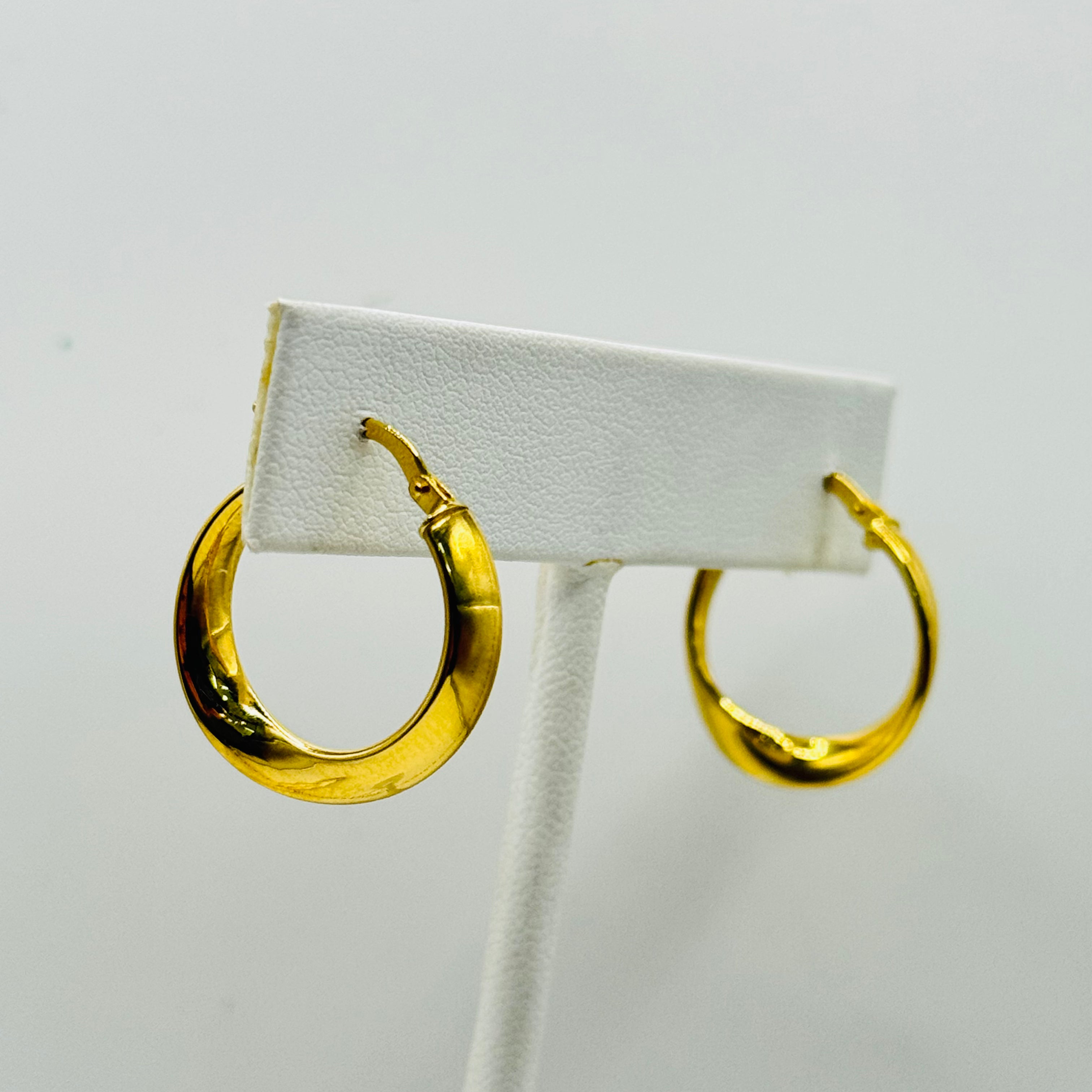Designer Gold Hoop Earrings | 10K Gold