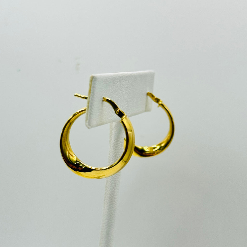 Designer Gold Hoop Earrings | 10K Gold