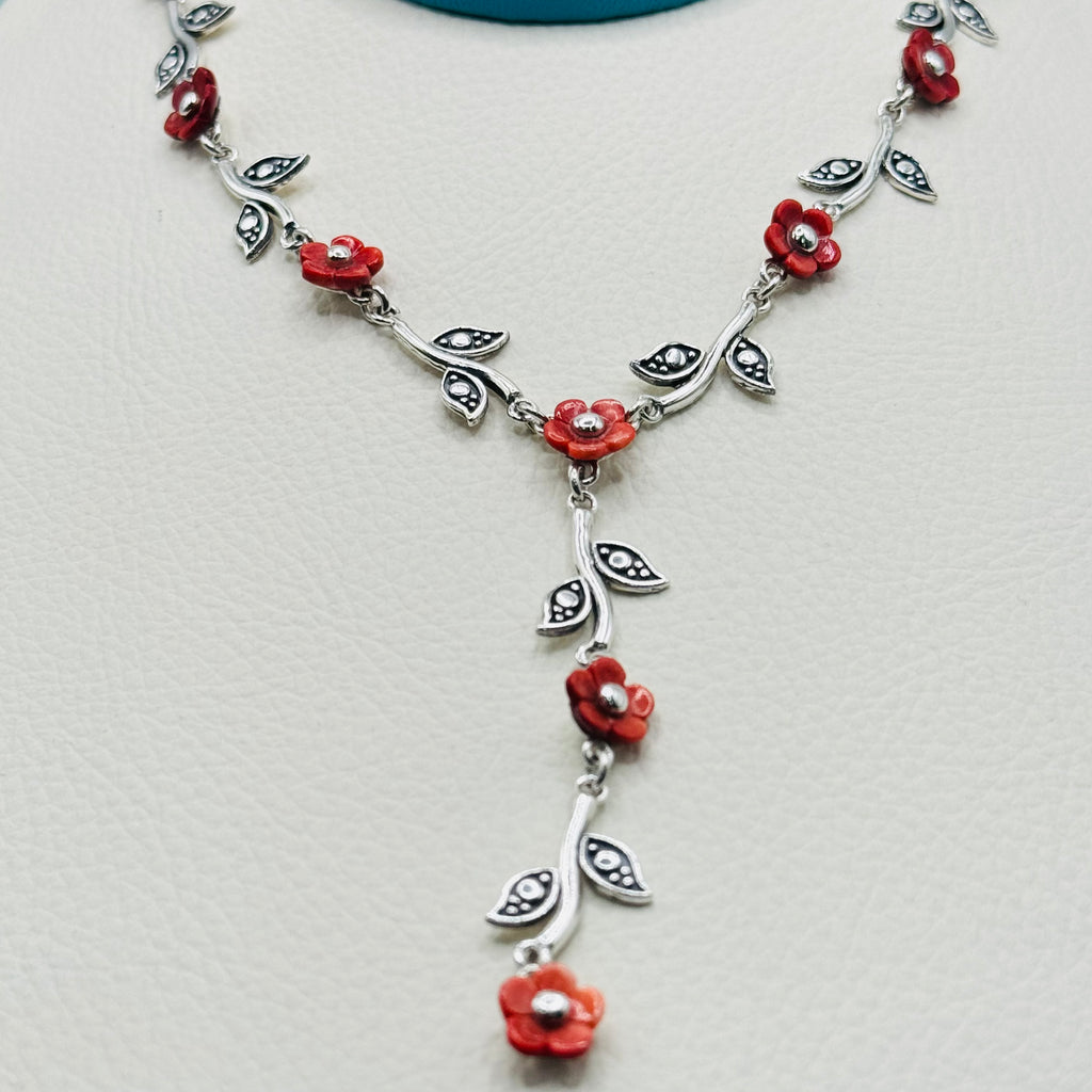 Collar de Flor de Ostión Espinosa | Plata Fina 950 Hecha a Mano