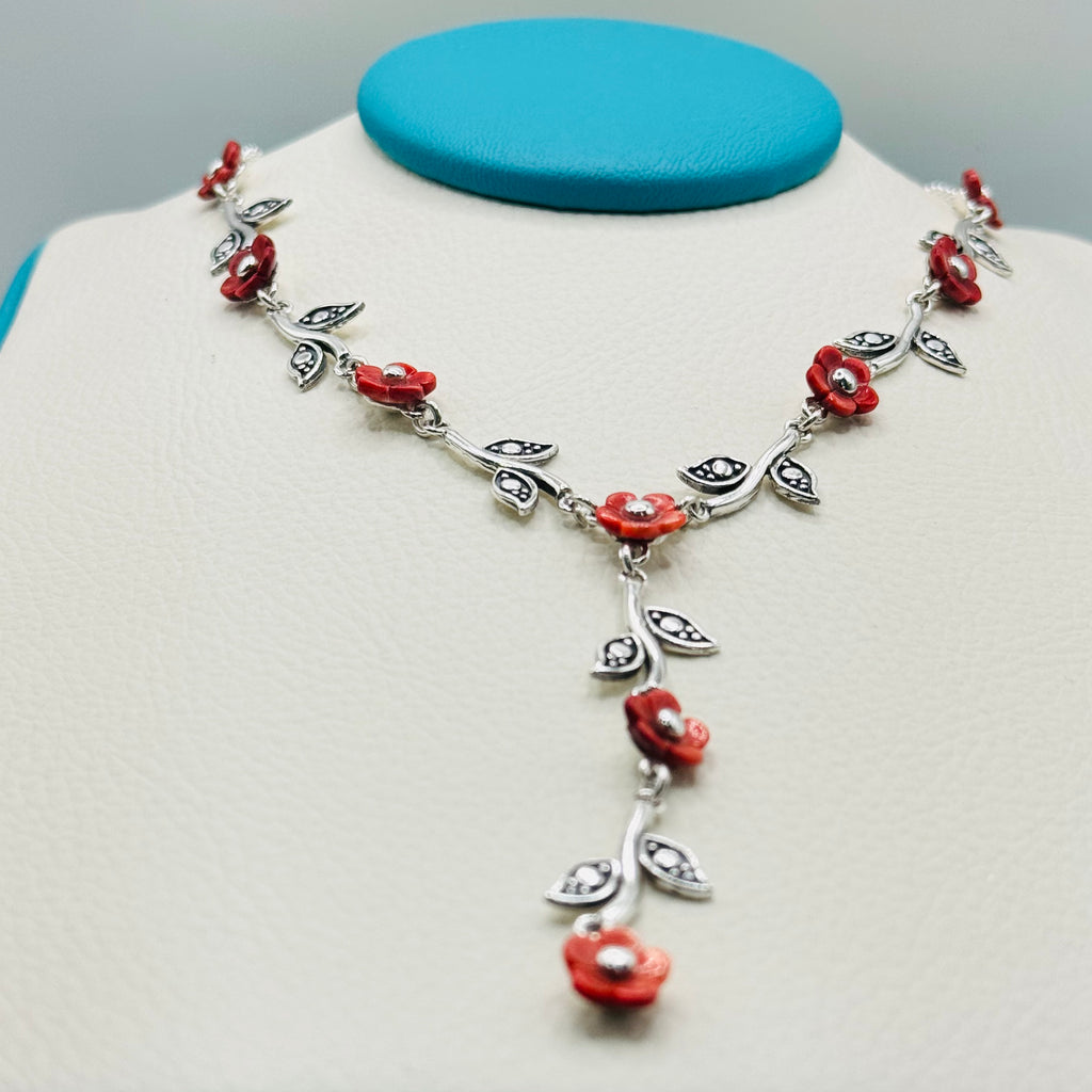 Collar de Flor de Ostión Espinosa | Plata Fina 950 Hecha a Mano