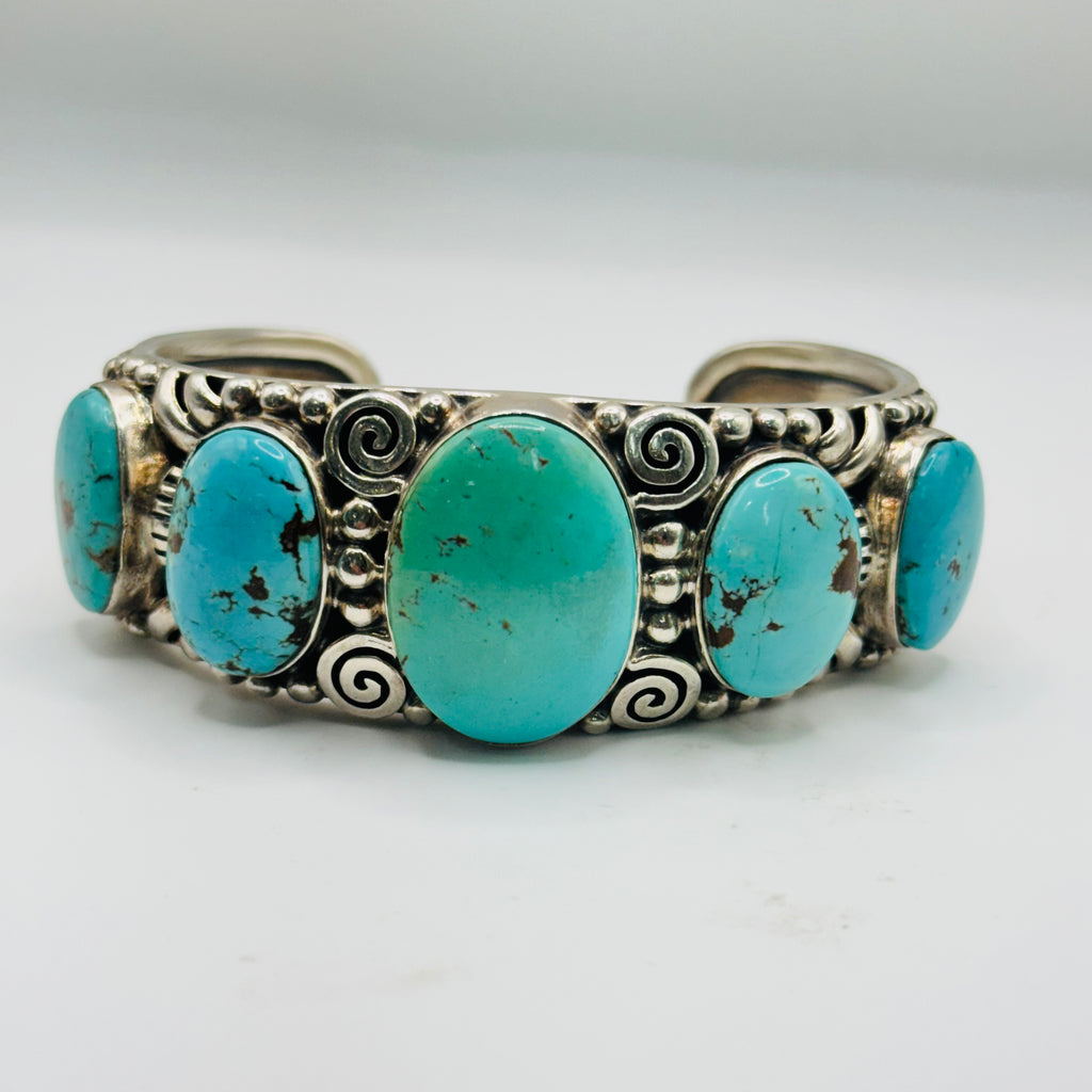 Turquoise Bracelet | Handcrafted Sterling Silver 950 & Natural Turquoise