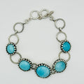 Sterling Silver 950 & Natural Amazonite Handmade Bracelet