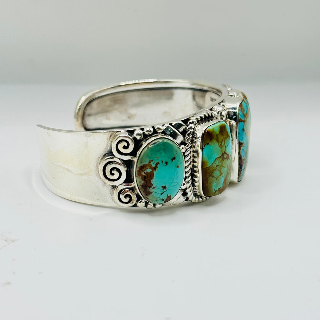Handmade Sterling Silver & Arizona Turquoise Bracelet