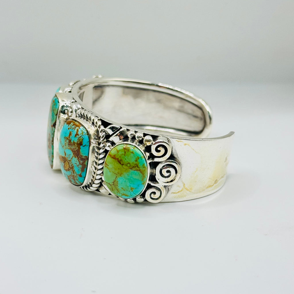 Handmade Sterling Silver & Arizona Turquoise Bracelet