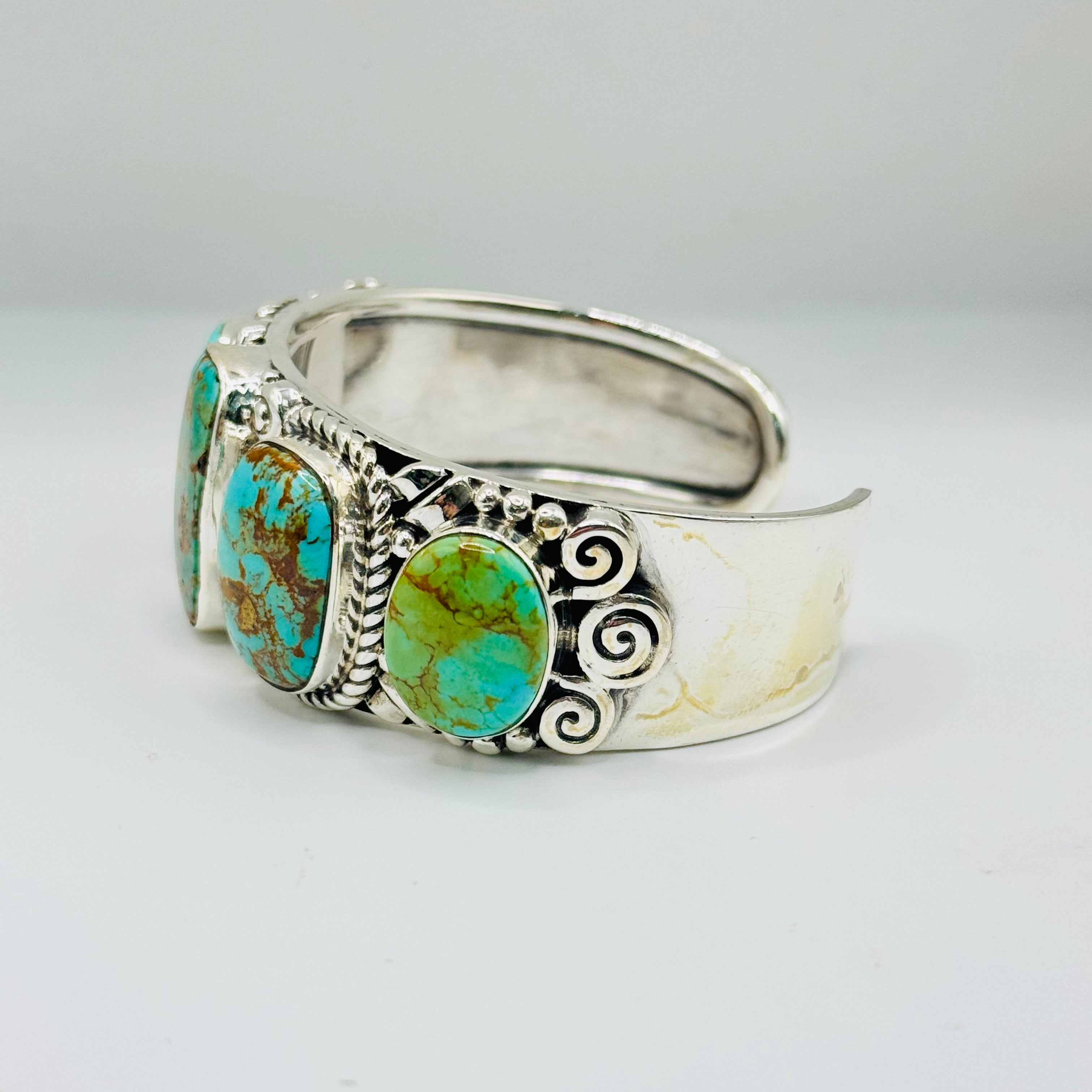 Handmade Sterling Silver & Arizona Turquoise Bracelet