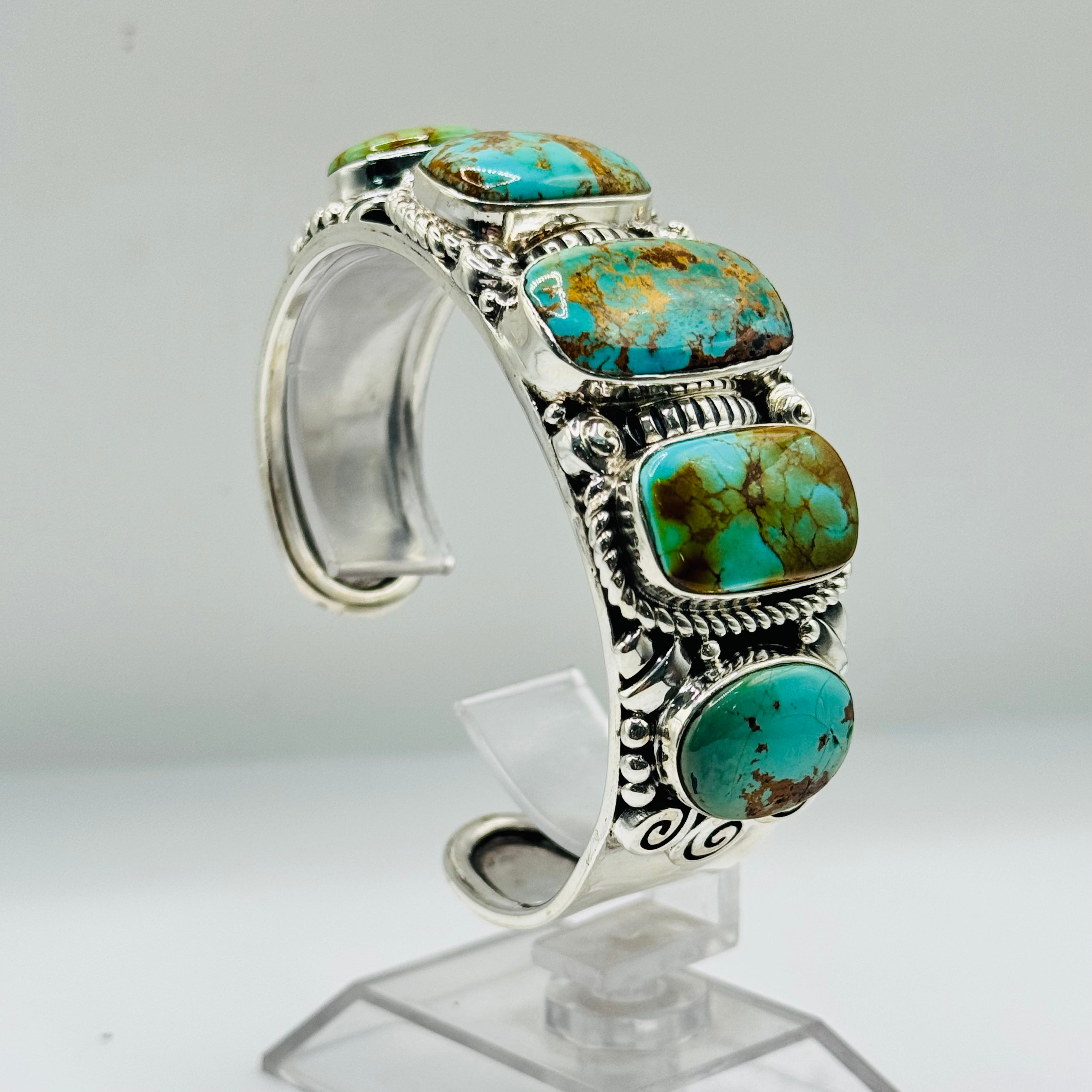 Handmade Sterling Silver & Arizona Turquoise Bracelet