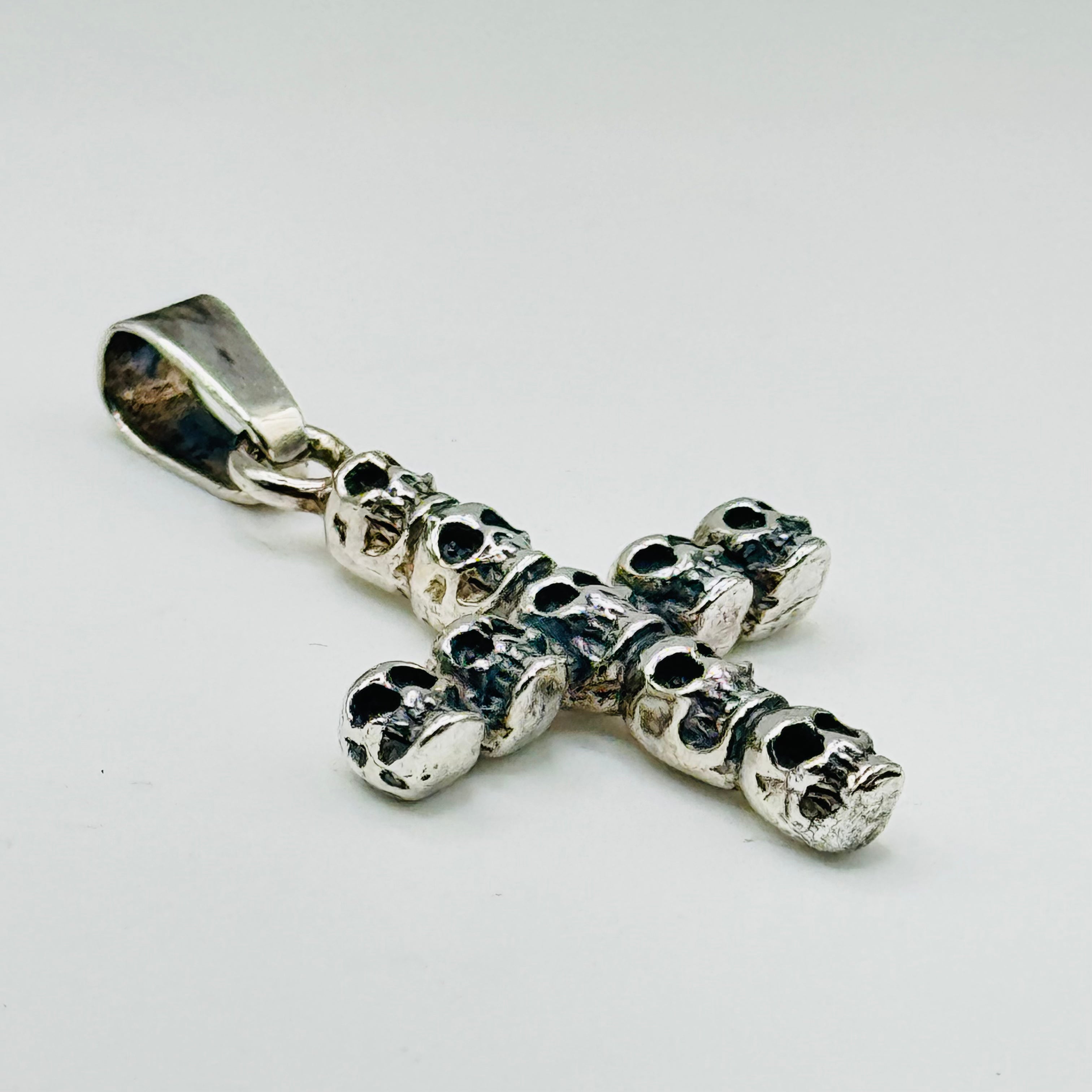 Sterling Silver 950 Skull Cross Pendant