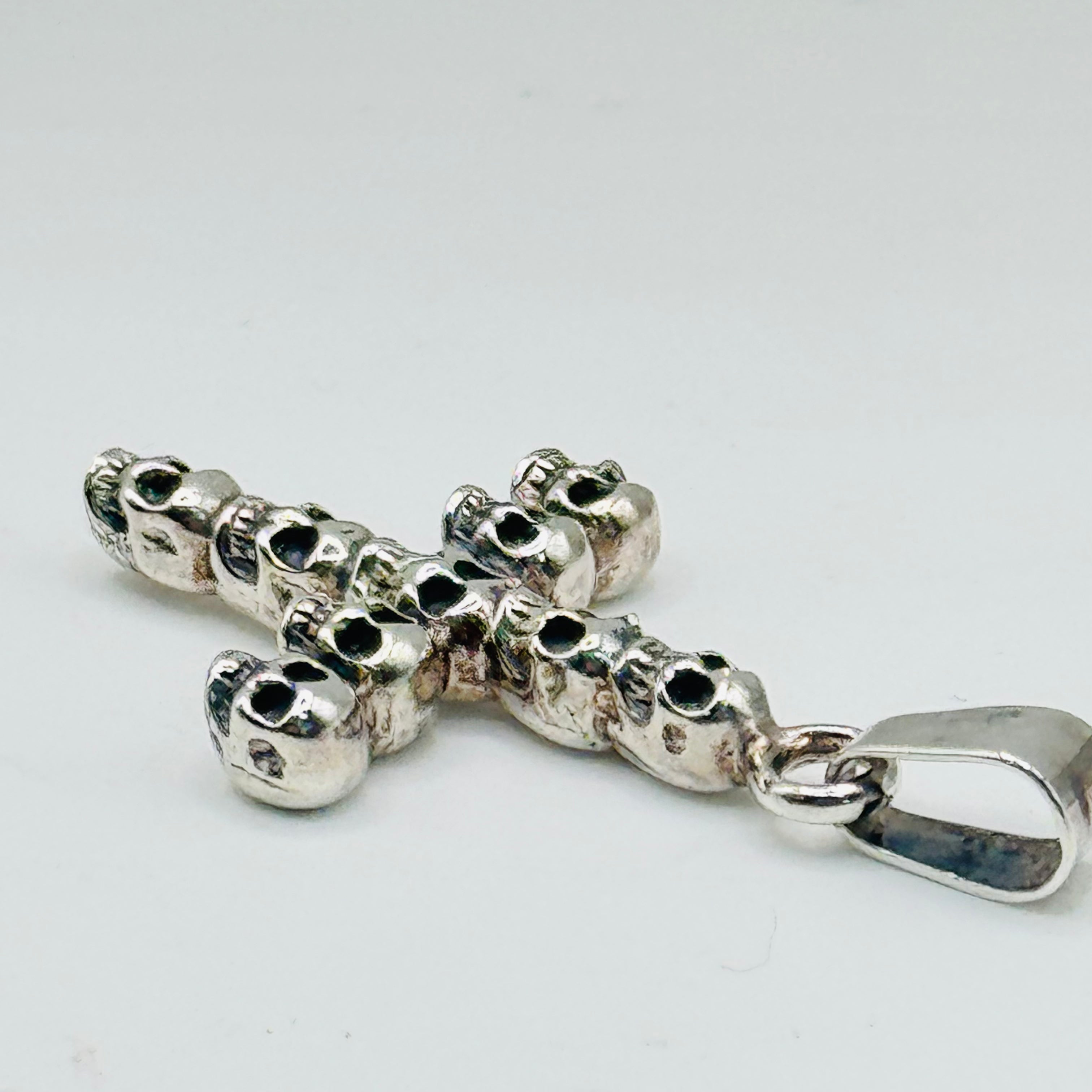 Sterling Silver 950 Skull Cross Pendant