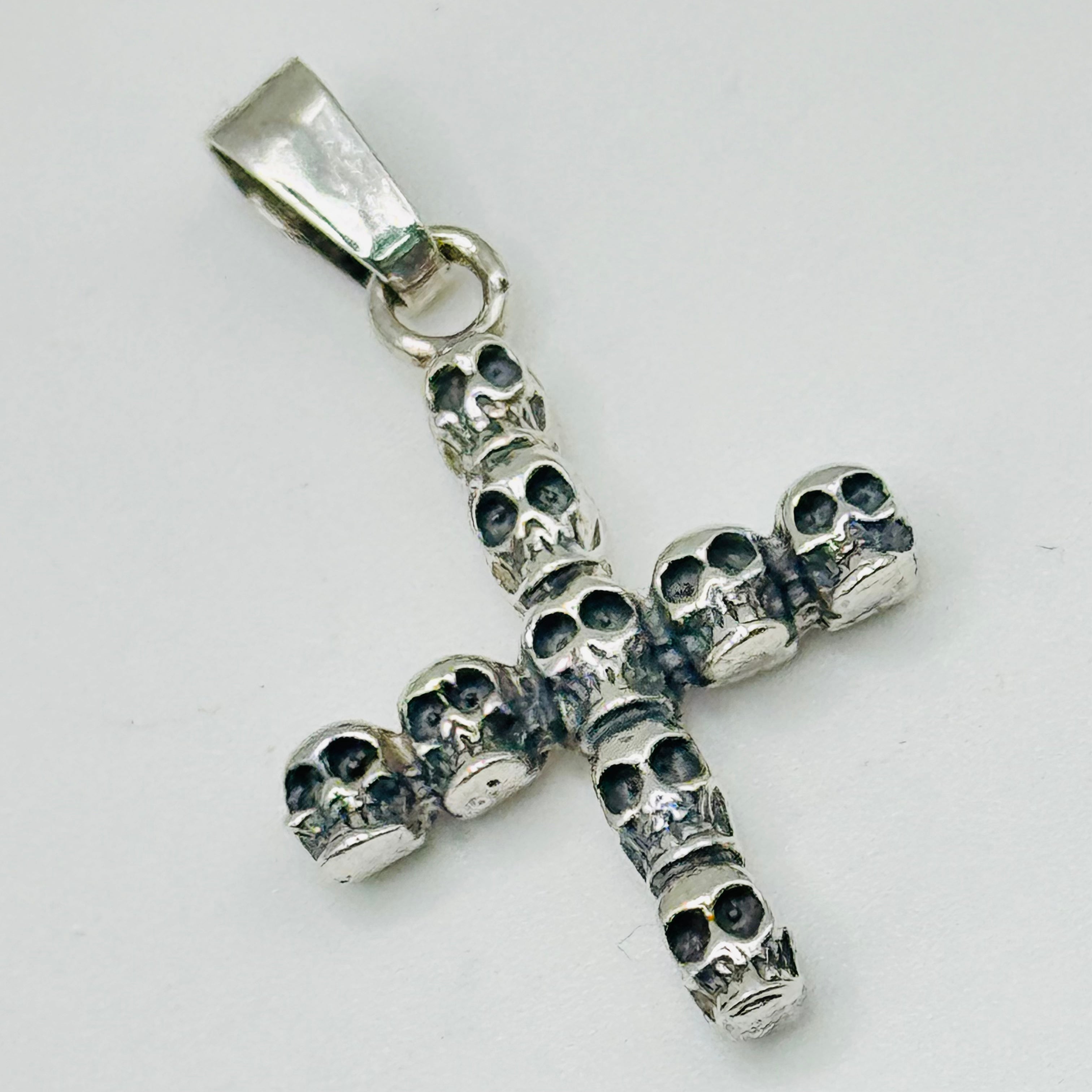 Sterling Silver 950 Skull Cross Pendant