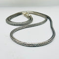 Handmade Sterling Silver 950 Braided Chain Necklace 60cm