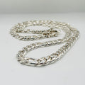 Handcrafted Sterling Silver 950 Figaro Chain Necklace