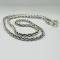 Handcrafted Sterling Silver 950 Woven & Braided Chain Necklace