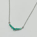 18K White Gold Necklace with Certified Emeralds