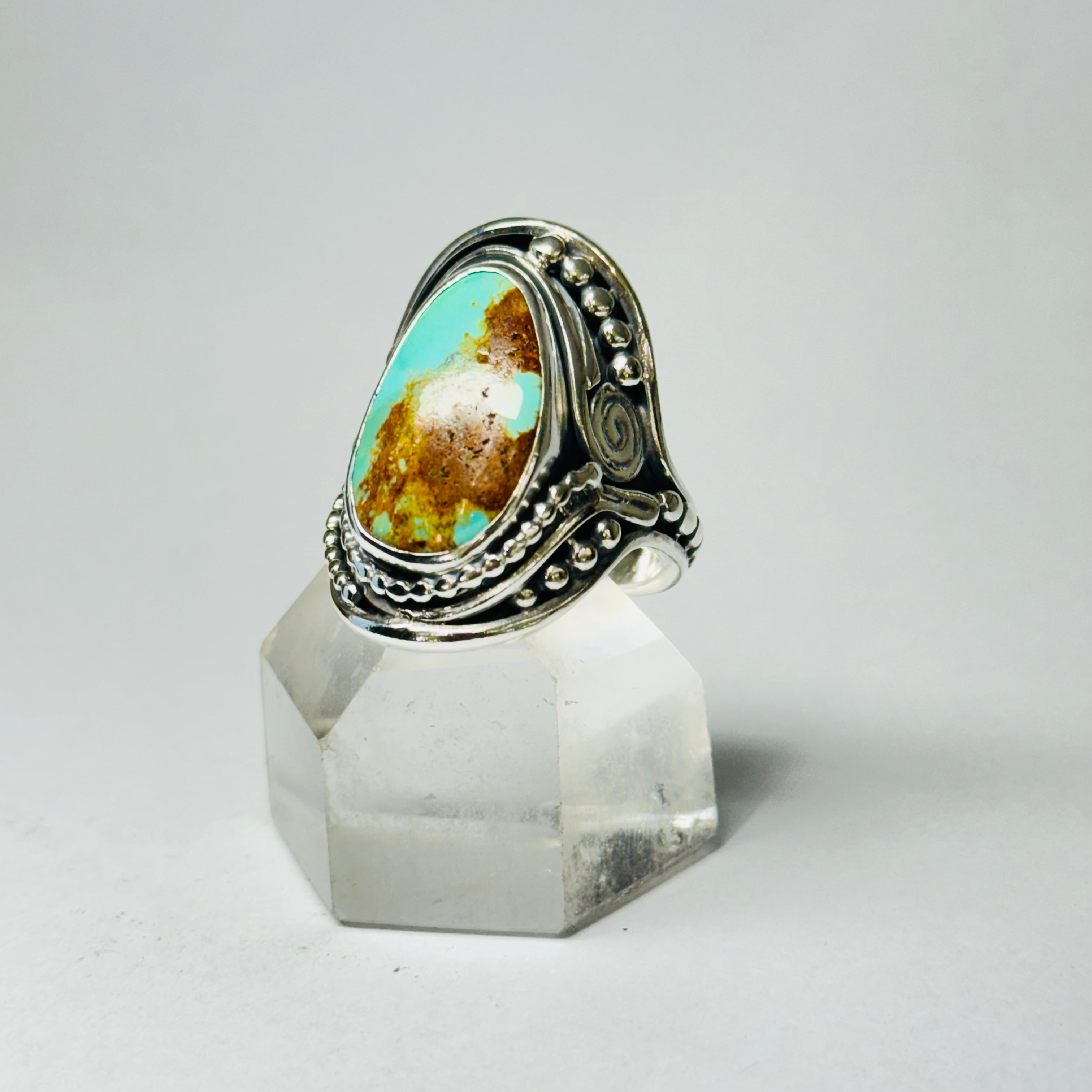 Native Design Arizona Turquoise Sterling Silver 950 Ring
