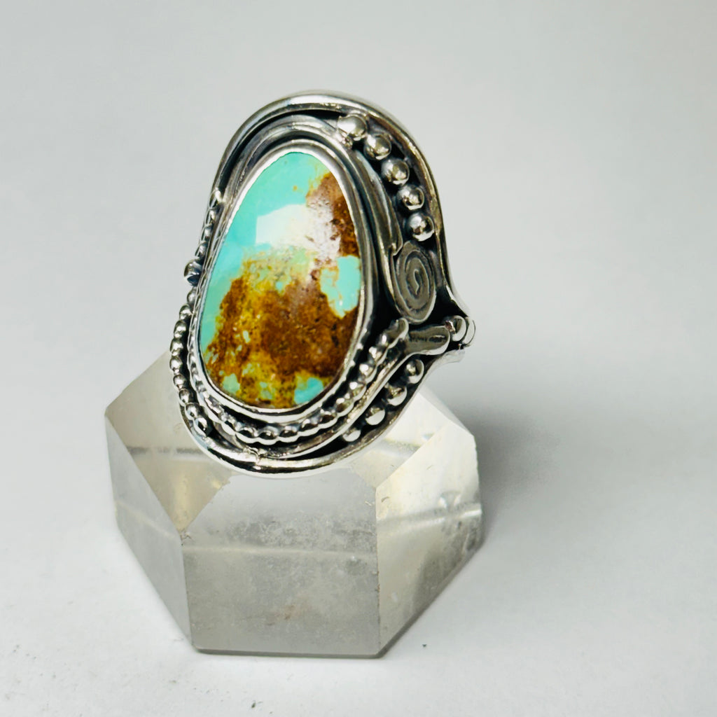 Native Design Arizona Turquoise Sterling Silver 950 Ring