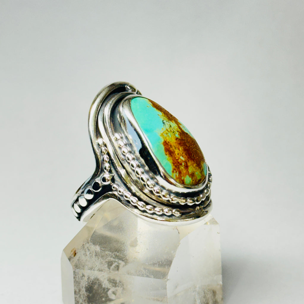 Native Design Arizona Turquoise Sterling Silver 950 Ring