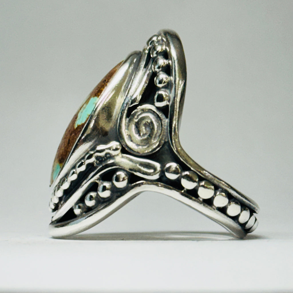 Native Design Arizona Turquoise Sterling Silver 950 Ring