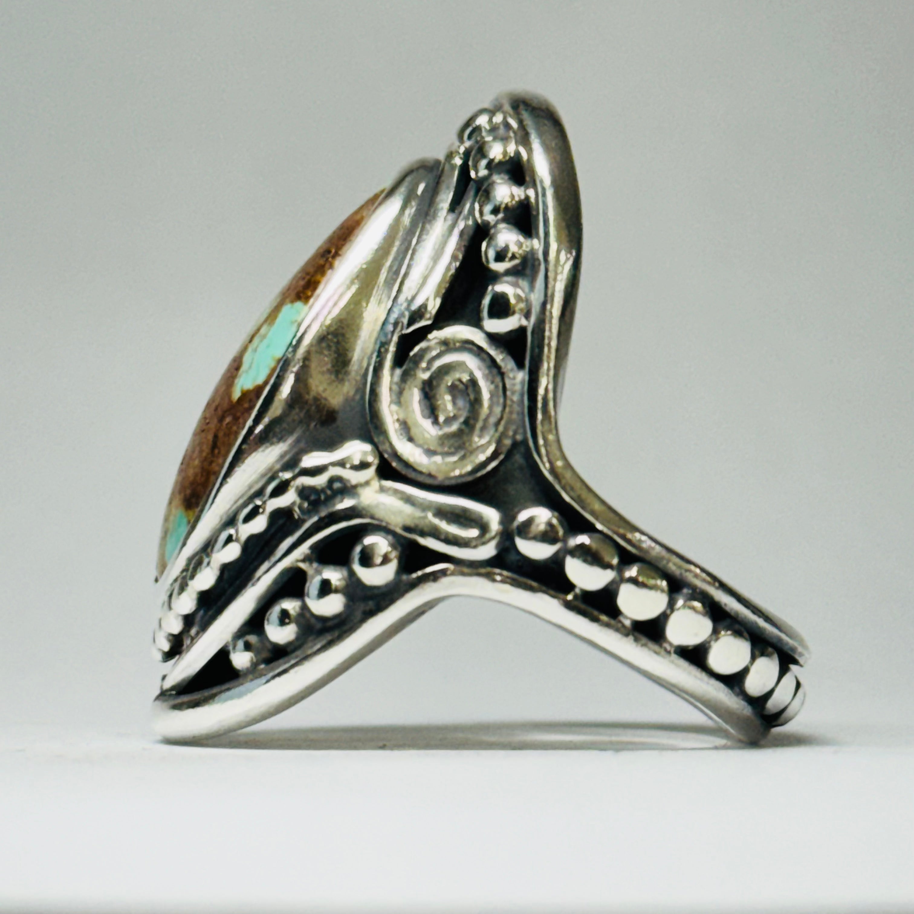 Native Design Arizona Turquoise Sterling Silver 950 Ring