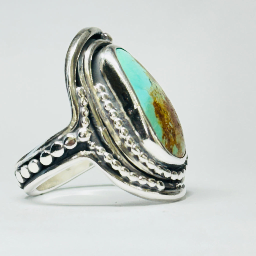 Native Design Arizona Turquoise Sterling Silver 950 Ring
