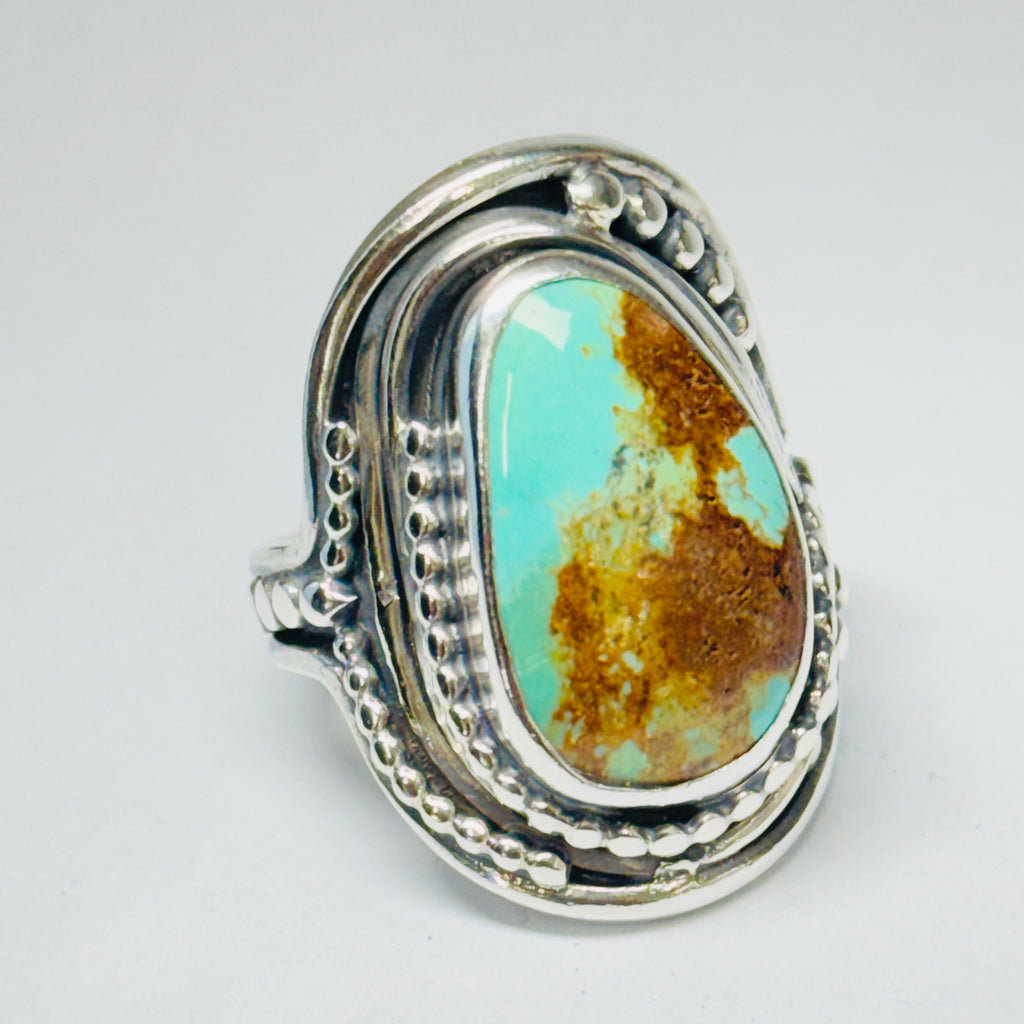 Native Design Arizona Turquoise Sterling Silver 950 Ring