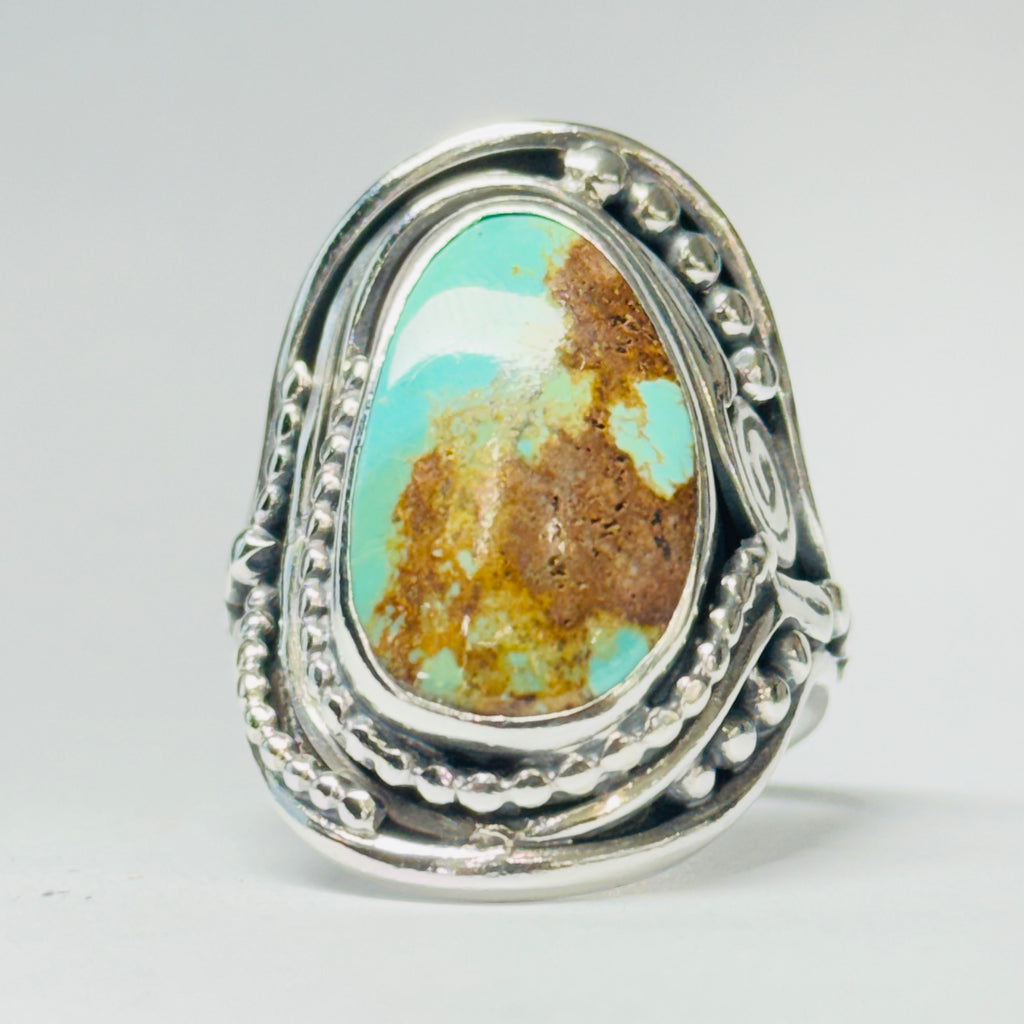Native Design Arizona Turquoise Sterling Silver 950 Ring