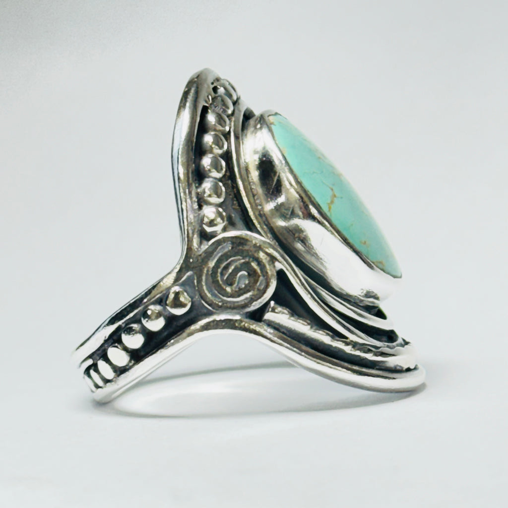 Native Design Arizona Turquoise Sterling Silver 950 Ring