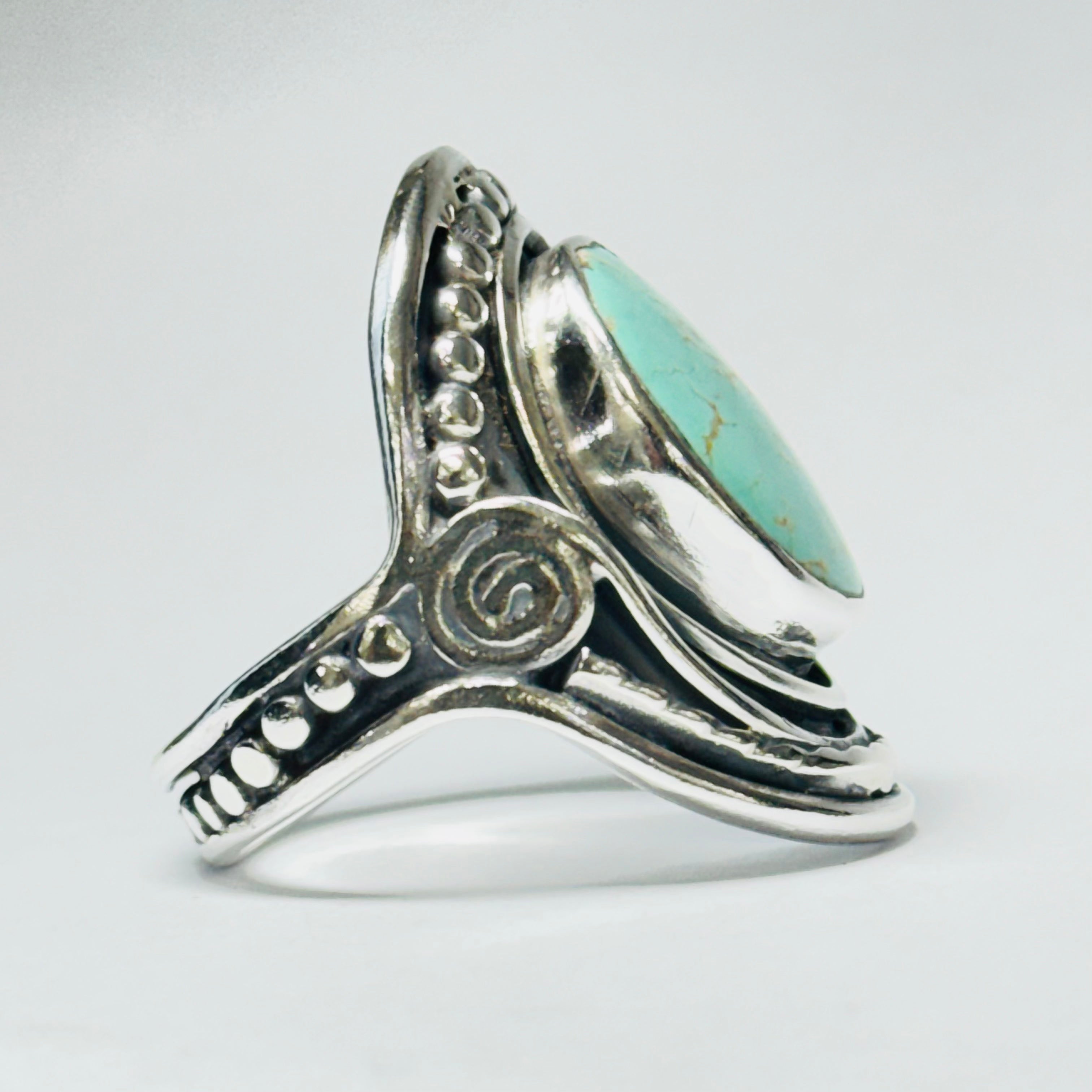 Native Design Arizona Turquoise Sterling Silver 950 Ring