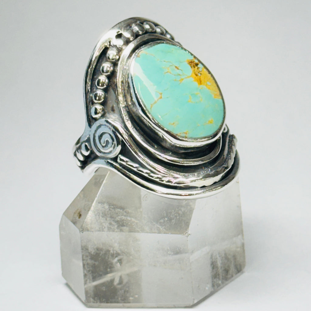 Native Design Arizona Turquoise Sterling Silver 950 Ring