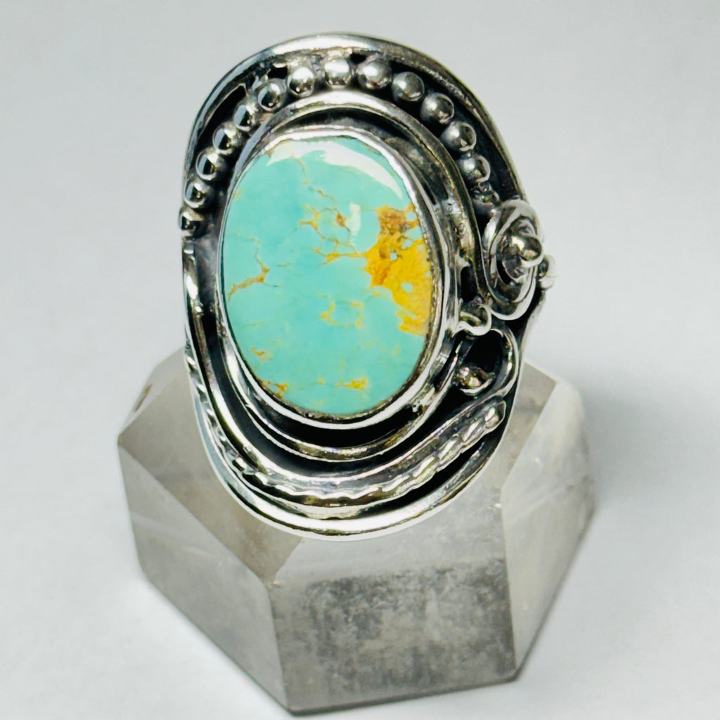 Native Design Arizona Turquoise Sterling Silver 950 Ring