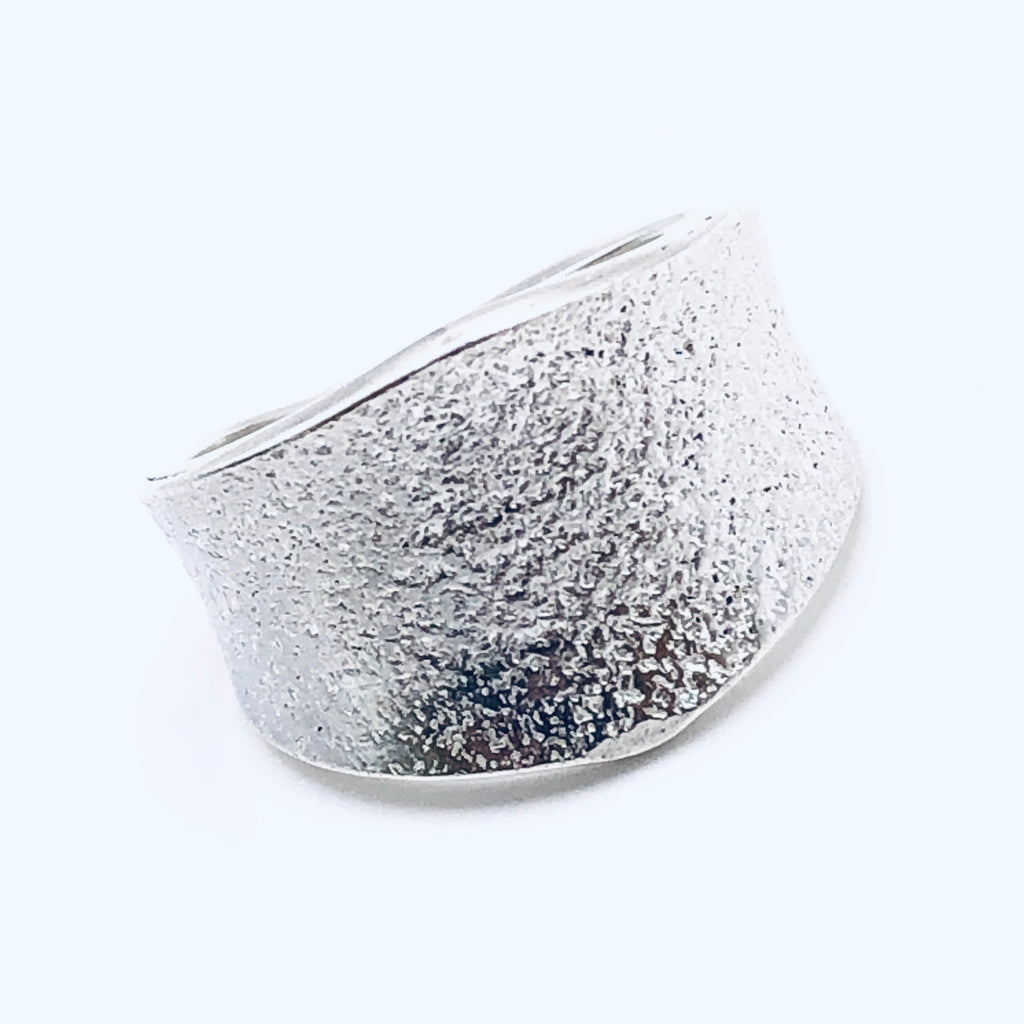 Handmade Texture Ring | 950 Sterling Silver