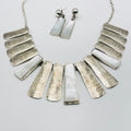 Handmade 950 Sterling Silver and Mother-of-Pearl Necklace Set