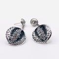 Handmade Long Drop Earrings | 950 Sterling Silver & Cubic Zirconia